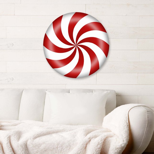 Peppermint Candy Wall Decal (Big and bold peppermint candy wall decal for holiday flair or Valentines Day fun!)