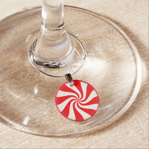 Peppermint Candy Wine Charm