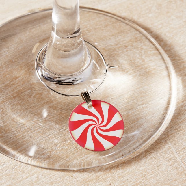 Peppermint Candy Wine Charm (In Situ)