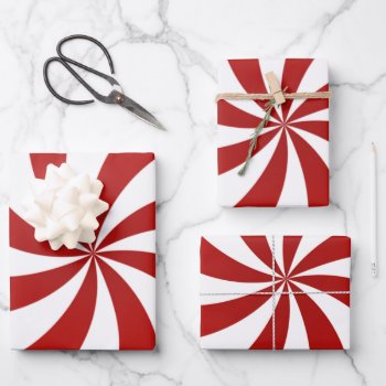 Peppermint Candy  Wrapping Paper Sheets by pomegranate_gallery at Zazzle