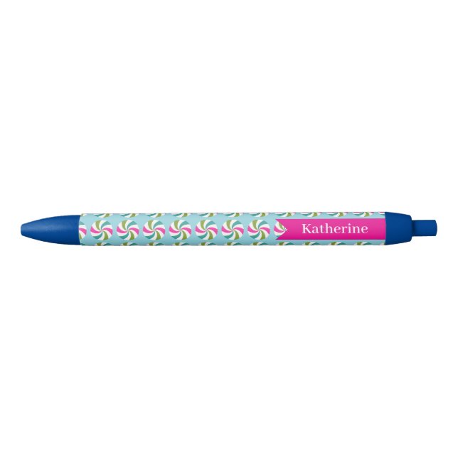 Peppermint Christmas Blue Pen (Front)