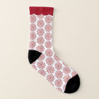 Peppermint Christmas Candy All-Over-Print Socks | Zazzle