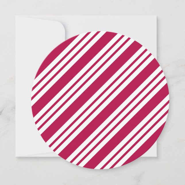 Peppermint Christmas Candy Invitations (Front)
