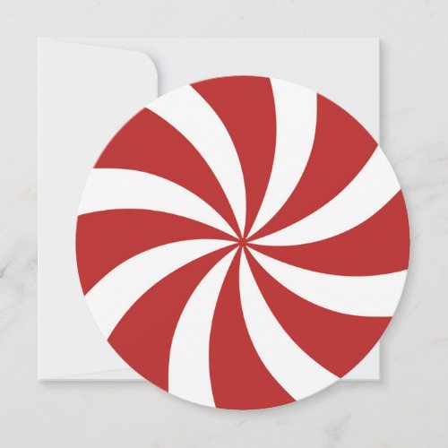 Peppermint Christmas Candy Swirl Invitation