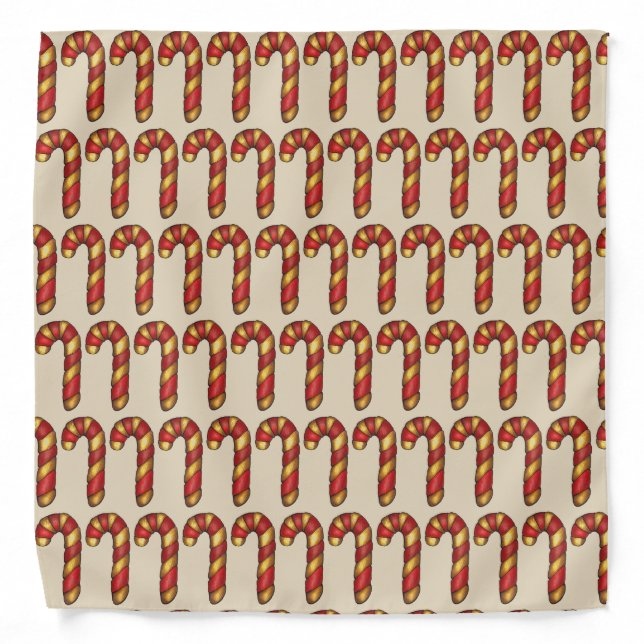 Peppermint Christmas Cookie Candy Cane Baking Xmas Bandana (Front)