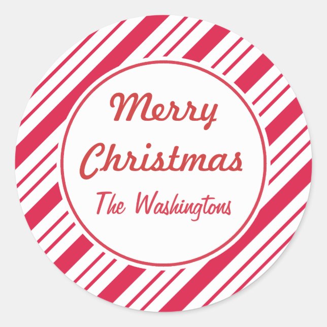 Peppermint Christmas Stickers (Front)