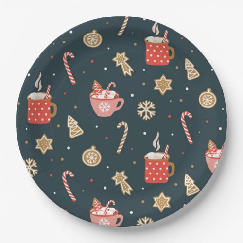 Peppermint Cocoa Paper Plates