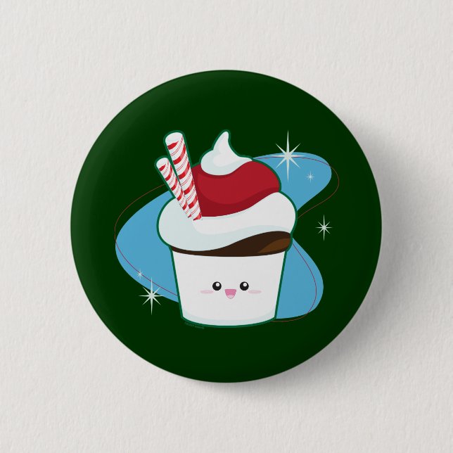 Peppermint Cupcake Button (Front)