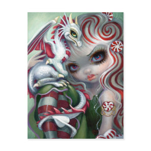 "Peppermint Dragonling" Postcard