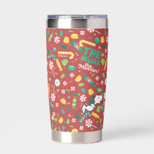 Peppermint Dreams Snoopy Candy Pattern Insulated Tumbler