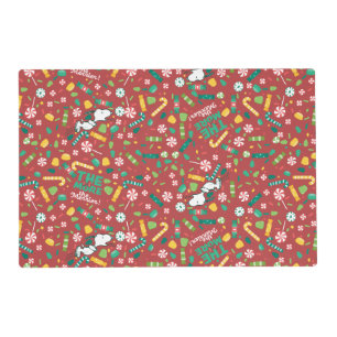 Peppermint Dreams Snoopy Candy Pattern Placemat