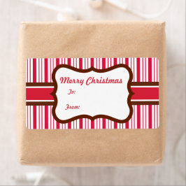 Peppermint Gift Tag Christmas Labels