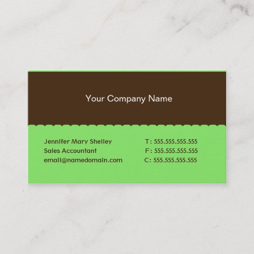 Peppermint Green  Corporate Business Card Template