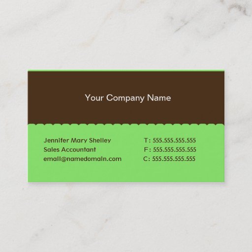 Customizable Peppermint Green  Corporate Business Card Template