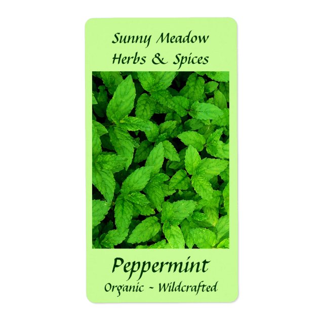 Peppermint Herbal Labels (Front)