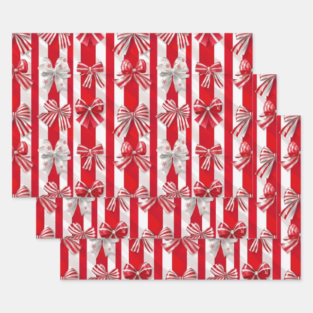 Peppermint Holidays Wrapping Paper Sheets (Set)