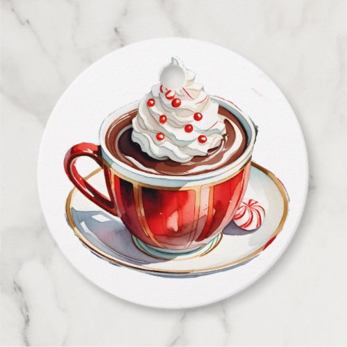 Peppermint Hot Chocolate Christmas Gift Tag