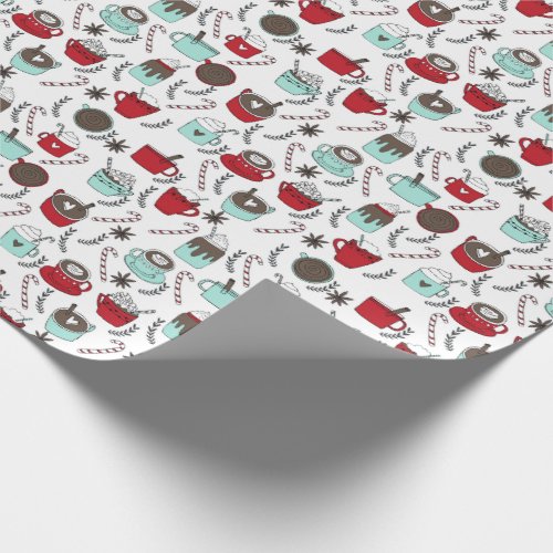 Peppermint Hot Chocolate Christmas Wrapping Paper
