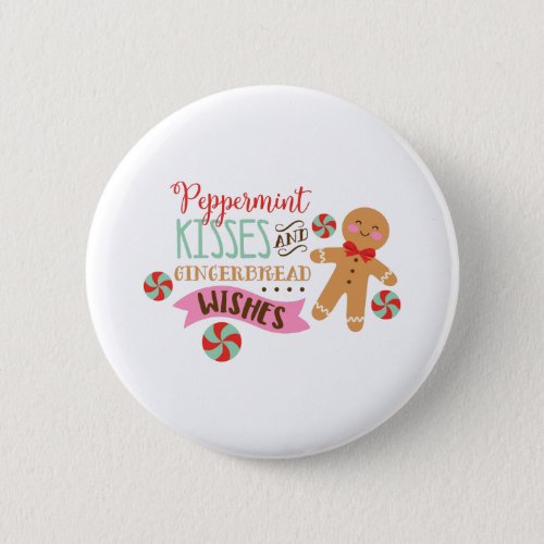 Peppermint Kisses Button