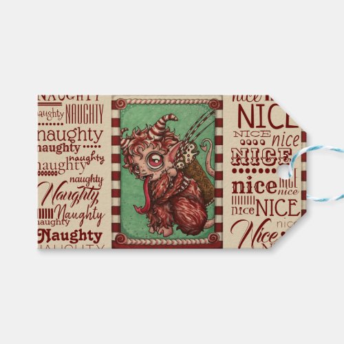 Peppermint Krampus Gift Tags