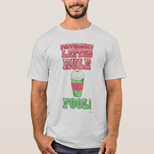 Peppermint Latte Funny Cool Cartoon Slogan T_Shirt