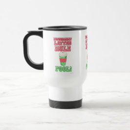 Peppermint Latte Funny Cute Cartoon Slogan Travel Mug