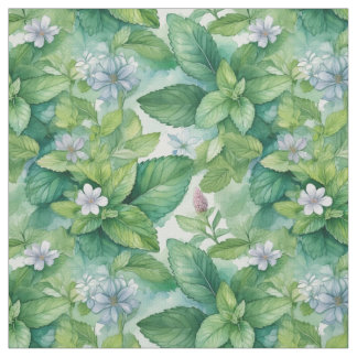 Peppermint Leaves Fabric