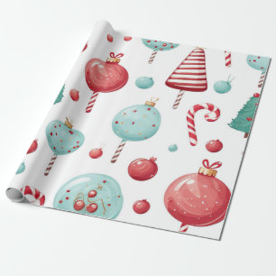 Peppermint Lollipop SweetShop Christmas  Wrapping Paper