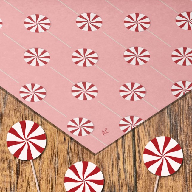Peppermint Lollipops Pink Holiday Tissue Paper (Creator Uploaded)