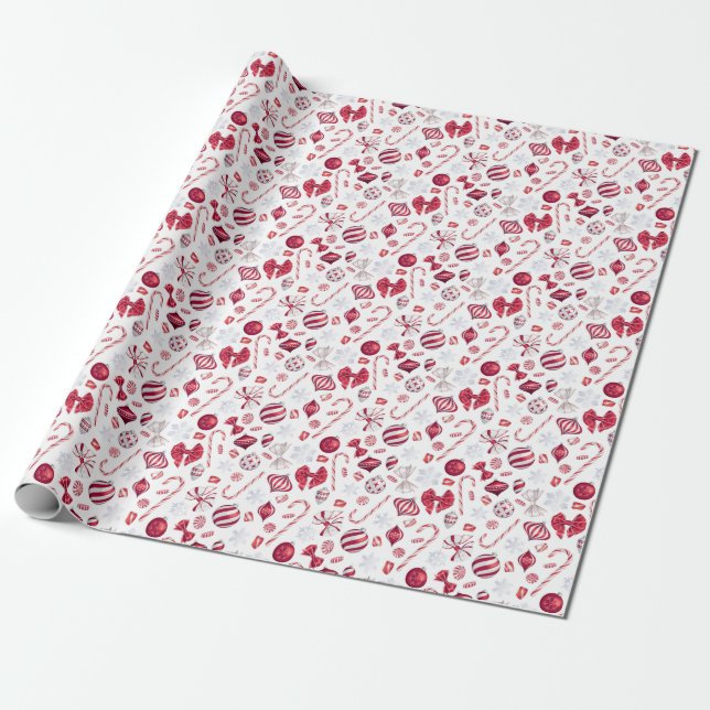 Peppermint Magic Wrapping Paper (Unrolled)