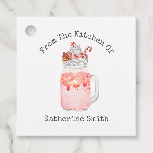 Peppermint Milkshake From The Kitchen Of Christmas Favor Tags