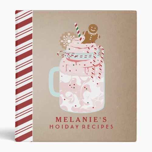 Peppermint Milkshake Holiday Recipes Binder