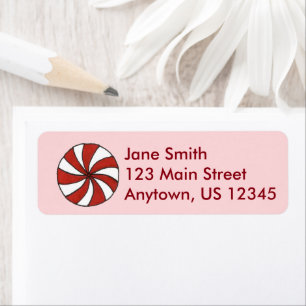 Peppermint Mint Christmas Xmas Candy Holiday Label