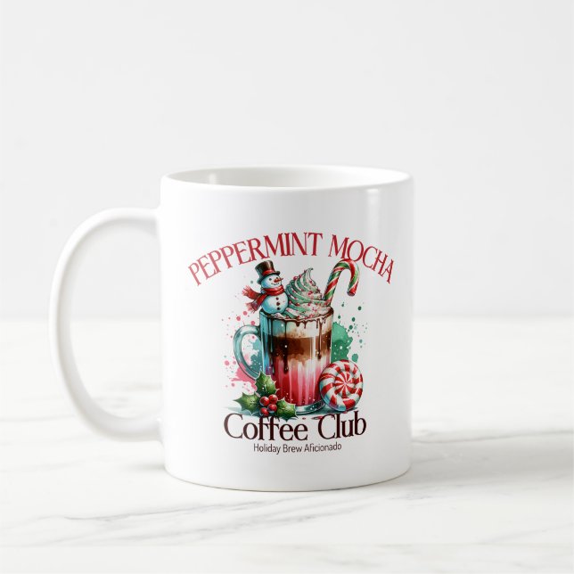Peppermint Mocha Coffee Club Coffee Mug (Left)