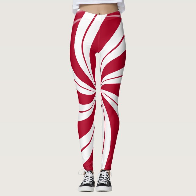 Peppermint Multi Swirl Leggings (Front)