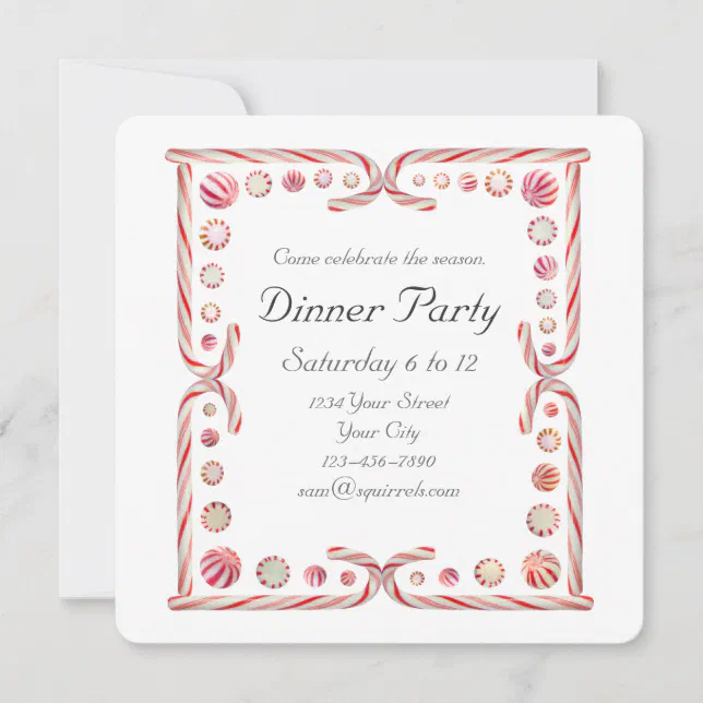 Peppermint Party Invitation | Zazzle