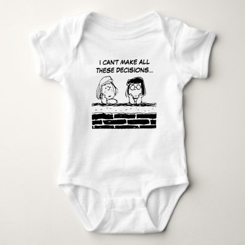 Peppermint Patty  Marcie at the Wall Baby Bodysuit