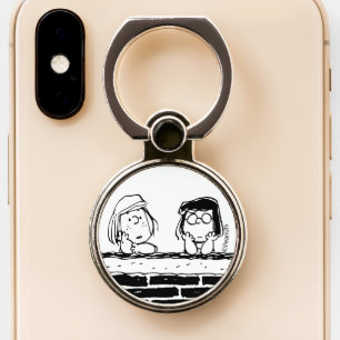 Peppermint Patty & Marcie at the Wall Phone Ring Stand