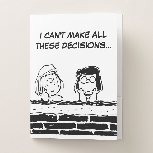 Peppermint Patty & Marcie at the Wall Pocket Folder (Front)