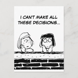 Peppermint Patty & Marcie at the Wall Postcard