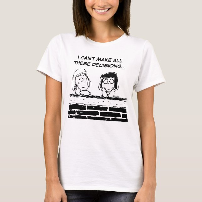Peppermint Patty & Marcie at the Wall T-Shirt (Front)