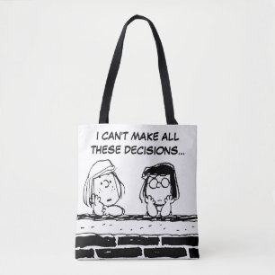 Peppermint Patty & Marcie at the Wall Tote Bag