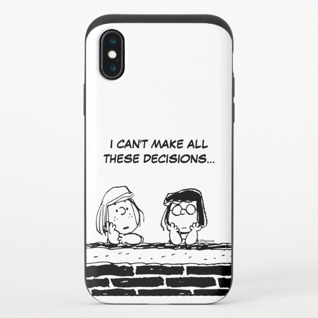 Peppermint Patty & Marcie at the Wall Uncommon iPhone Case (Back)