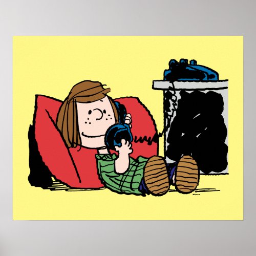 Peppermint Patty on the Phone Poster