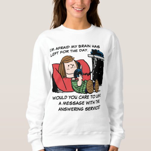 Peppermint Patty on the Phone Sweatshirt