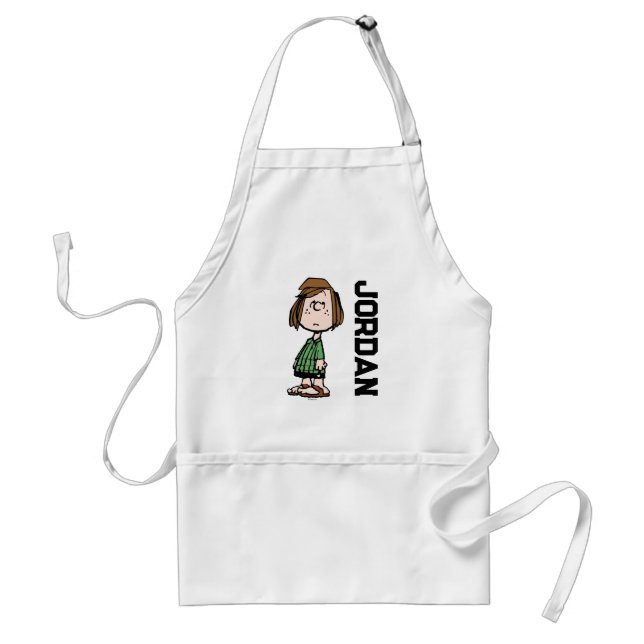 Peppermint Patty Rolling Eyes | Add Your Name Adult Apron (Front)