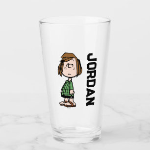 Peppermint Patty Rolling Eyes   Add Your Name Glass