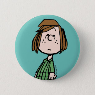 Peppermint Patty Bad Hair Day Peanuts Snoopy inspired button pin badges