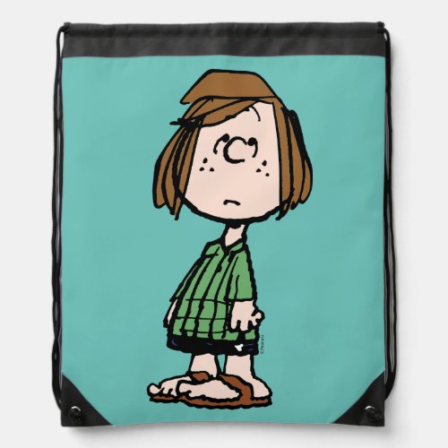 Peppermint Patty Rolling Eyes Drawstring Bag