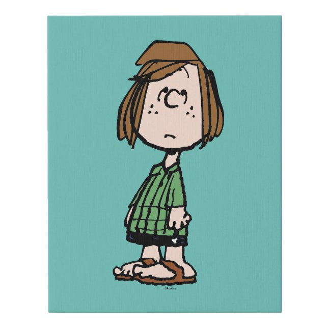 Peppermint Patty Rolling Eyes Faux Canvas Print (Front)
